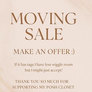 Moving Sale Offer Sign